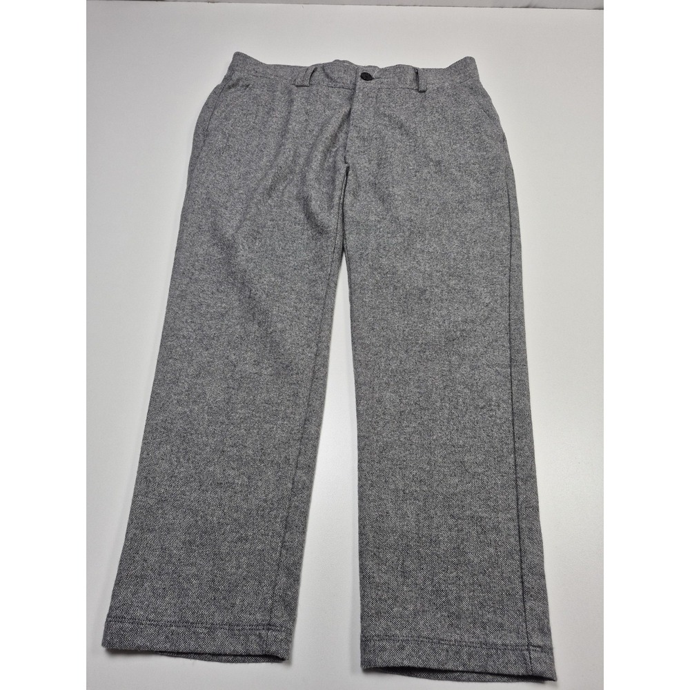 I Love Ugly Dress Pants Mens 34x26 Gray Tweed Flat Front Pockets Casual Wool